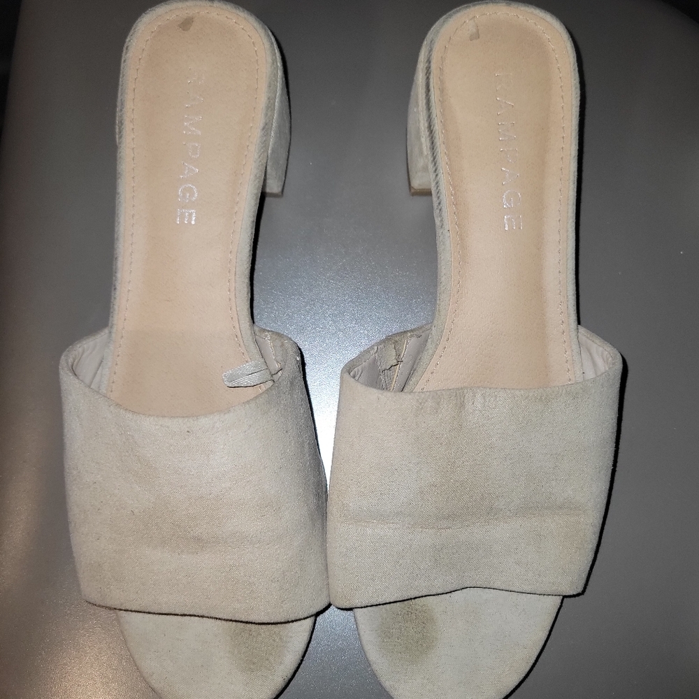 Tan Colored flat sandals...size 8.5